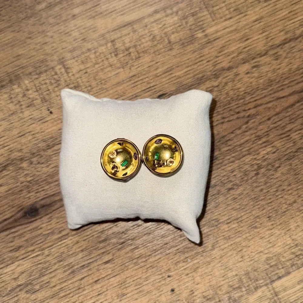 Colorful Gemstone Stud Earrings